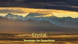  Presentation with rocky mountains - Presentation theme with picturesque-mountains-of-alaska background and a tawny brown colored foreground