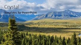  Presentation with rocky mountains - Presentation design enhanced with picturesque-mountains-of-alaska background and a light blue colored foreground