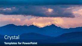  Presentation with rocky mountains - Slide set consisting of picturesque-mountains-of-alaska background and a ocean colored foreground