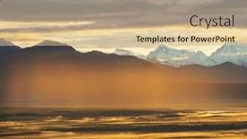  Presentation with rocky mountains - Presentation design with picturesque-mountains-of-alaska background and a lemonade colored foreground