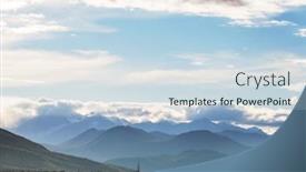  Presentation with rocky - Presentation theme having picturesque-mountains-of-alaska background and a lemonade colored foreground