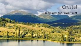  Presentation with rocky mountains - Presentation featuring picturesque-mountains-of-alaska background and a light blue colored foreground