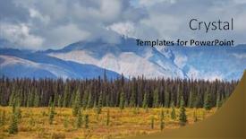  Presentation with rocky - Slides consisting of picturesque-mountains-of-alaska background and a light blue colored foreground