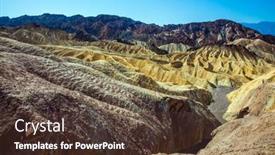  Presentation with death - Beautiful slide deck featuring picturesque-multicolor-sunset-zabriskie-point backdrop and a tawny brown colored foreground