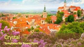  Presentation with naval map history old - PPT layouts having picturesque old historic european town background and a tawny brown colored foreground