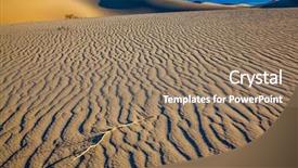  Presentation with ripples - PPT theme with picturesque part of death valley background and a coral colored foreground
