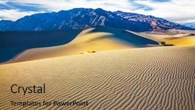  Presentation with sand dunes - Presentation theme having picturesque part of death valley background and a coral colored foreground