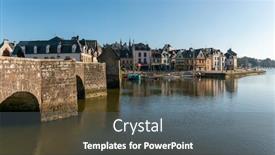  Presentation with port - Slide set featuring picturesque-port-of-saint-goustan background and a gray colored foreground