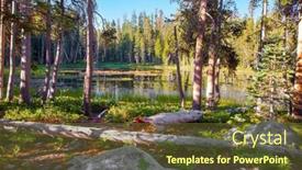  Presentation with yosemite - Amazing slide set having picturesque-quiet-lake backdrop and a tawny brown colored foreground