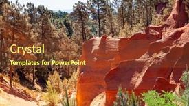  Presentation with rocks - Beautiful presentation design featuring picturesque-rocks-from-natural-ocher backdrop and a tawny brown colored foreground