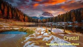  Presentation with rocks - Slides consisting of picturesque-rocks-over-the-lake background and a tawny brown colored foreground