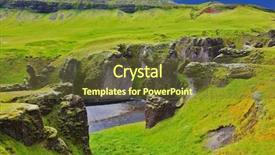  Presentation with rocks - PPT layouts featuring picturesque rocks with yellowed grass around the canyon fjadrargljufur neverland iceland background and a tawny brown colored foreground