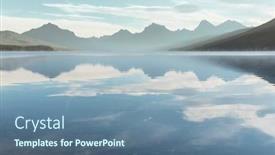  Presentation with montana - Cool new presentation theme with picturesque-rocky-peaks backdrop and a ocean colored foreground