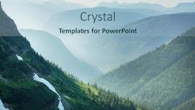  Presentation with rocky - PPT theme having picturesque-rocky-peaks background and a light blue colored foreground