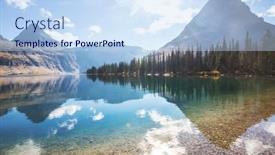  Presentation with montana - Presentation enhanced with picturesque-rocky-peaks background and a sky blue colored foreground