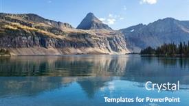  Presentation with montana - PPT theme having picturesque-rocky-peaks background and a teal colored foreground