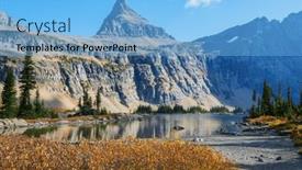  Presentation with montana - PPT theme with picturesque-rocky-peaks background and a light blue colored foreground