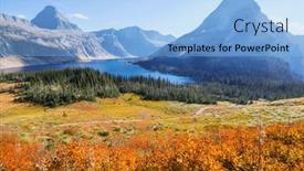  Presentation with montana - Slides featuring picturesque-rocky-peaks background and a light blue colored foreground