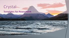  Presentation with montana - Slide set consisting of picturesque-rocky-peaks background and a lemonade colored foreground