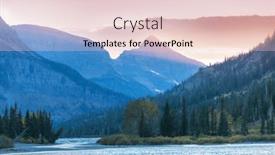  Presentation with montana - Slide set having picturesque-rocky-peaks background and a  colored foreground