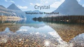  Presentation with montana - Presentation design with picturesque-rocky-peaks background and a light blue colored foreground