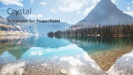  Presentation with montana - Slide set with picturesque-rocky-peaks background and a light blue colored foreground