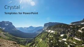  Presentation with montana - Slide set featuring picturesque-rocky-peaks background and a  colored foreground