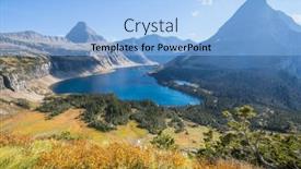  Presentation with montana - Slide set having picturesque-rocky-peaks background and a light blue colored foreground