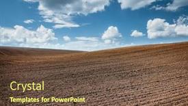  Presentation with area - Amazing theme having picturesque-rural-area-and-plowed backdrop and a tawny brown colored foreground