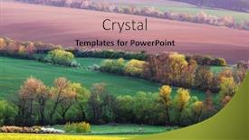  Presentation with green hills - Theme with picturesque-rural-landscape-with-green background and a coral colored foreground