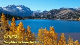  Presentation with rural - Cool new slides with picturesque rural landscapes on mammoth backdrop and a tawny brown colored foreground