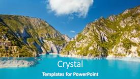  Presentation with scene - Amazing PPT theme having picturesque-scene-of-great-canyon backdrop and a teal colored foreground