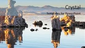  Presentation with yosemite - PPT theme enhanced with picturesque sunset at mono lake background and a light blue colored foreground