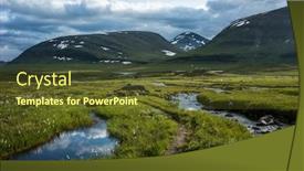  Presentation with swedish - Slides having picturesque-swedish-lapland-landscape-salka background and a tawny brown colored foreground