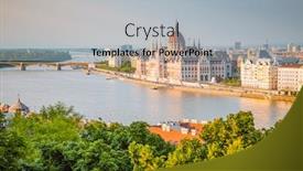  Presentation with danube - Slides consisting of picturesque-top-view background and a light gray colored foreground