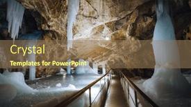  Presentation with cave - Theme having picturesque-underground-world background and a coral colored foreground