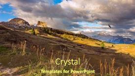  Presentation with tourism - Audience pleasing PPT layouts consisting of picturesque-valley-among-the-mountains backdrop and a tawny brown colored foreground