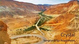  Presentation with israel - Presentation enhanced with picturesque valley in desert negev background and a gold colored foreground