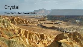  Presentation with places in israel - Theme with picturesque valley in desert negev background and a light blue colored foreground