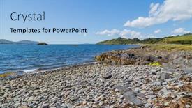  Presentation with county cork - Presentation theme enhanced with picturesque-view-from-whiddy-island background and a light blue colored foreground