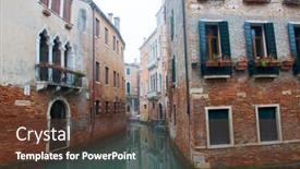  Presentation with city buildings - Slides featuring picturesque-view-of-ancient-buildings background and a tawny brown colored foreground