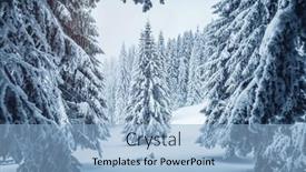  Presentation with happy new year - PPT layouts consisting of picturesque-view-of-snow-capped background and a light blue colored foreground