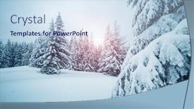  Presentation with happy image - Audience pleasing slides consisting of picturesque-view-of-snow-capped backdrop and a sky blue colored foreground