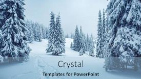  Presentation with happy new year - Theme with picturesque-view-of-snow-capped background and a light blue colored foreground