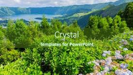  Presentation with lake - Colorful PPT theme enhanced with picturesque-view-of-the-lake backdrop and a tawny brown colored foreground