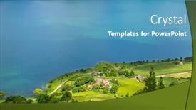  Presentation with lake - Amazing PPT theme having picturesque-view-of-the-lake backdrop and a teal colored foreground