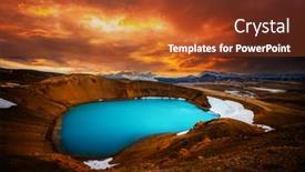  Presentation with lake - Slides having picturesque-view-of-the-lake background and a tawny brown colored foreground