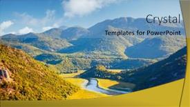  Presentation with earth day - Presentation theme with picturesque-view-of-the-meander background and a light blue colored foreground