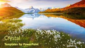  Presentation with mountains - Slide deck having picturesque-view-of-the-schreckhorn background and a tawny brown colored foreground