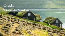  Presentation with denmark - Presentation design featuring picturesque-view-of-tradicional-faroese background and a gray colored foreground